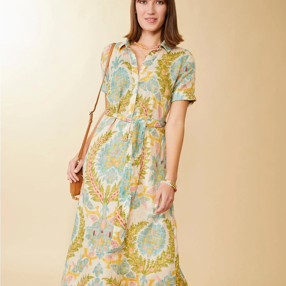 Spartina 449 Floral Print Dress - Blue, Green, Pink
